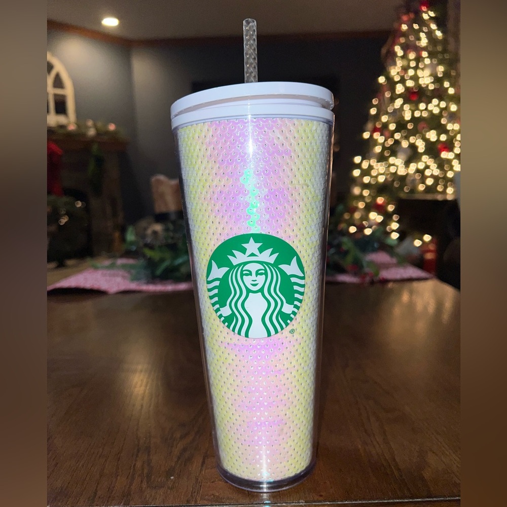 Starbucks sequin 24oz tumbler with straw